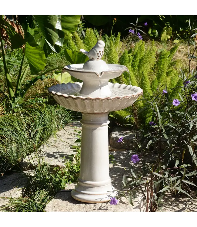 Ceramic Bird Bath Fountain
