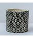 Black Aztec Pattern Flower Pot
