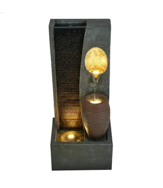 Hi-Line Gift Ltd. Rainfall Vase Foutain w/ LED