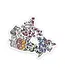 Canada Map Floral Clear Matte Vinyl Sticker