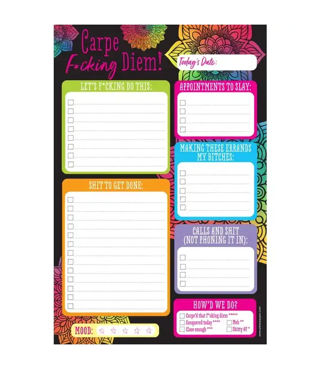 Carpe F*cking Diem! Note Pad