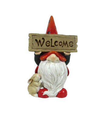 Evergarden Gnome w/ Welcome Sign