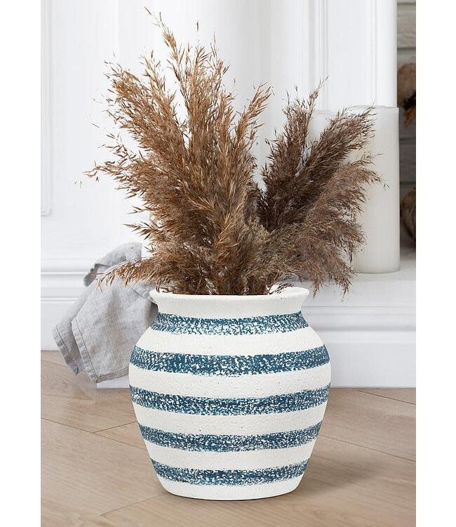 Large Striped Urn Planter