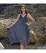 Handkerchief Dress in Denim & Gold Tie Dye