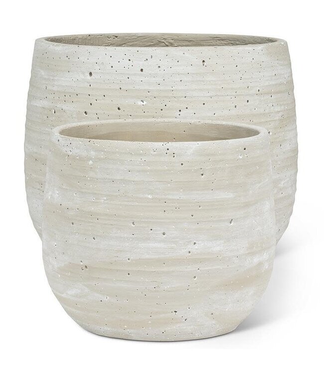 Cream Ridge & Hole Planter Large