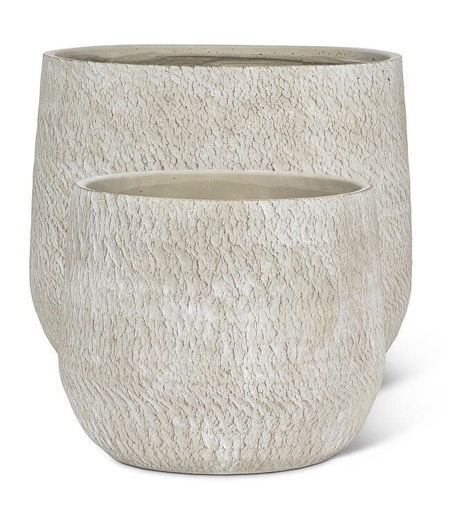 Cream Rough Texture Planter Large