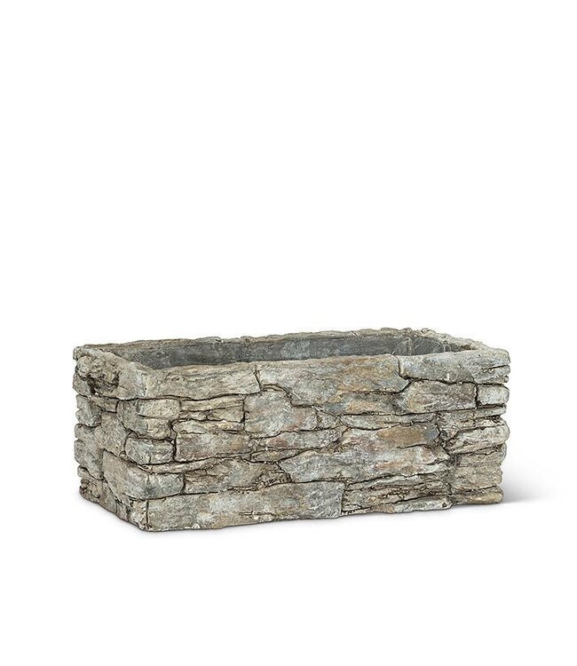 Small Rectangle Stack Stone Planter