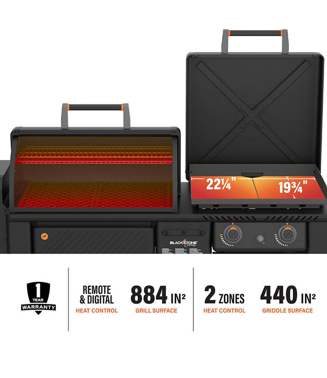 Blackstone Griddle and Pellet Grill Combo
