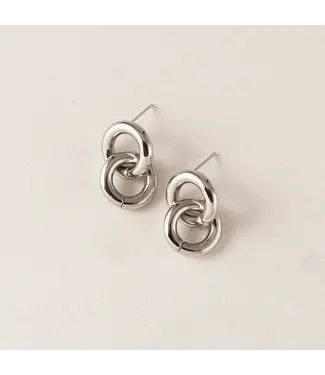Lover's Tempo Linx Earrings Silver