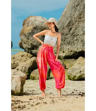 Suzie Blue Canada Bone Tie Dye Bali Pants - Pink