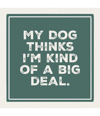 Carson Home & Gift Coaster 4" Sq Big Deal