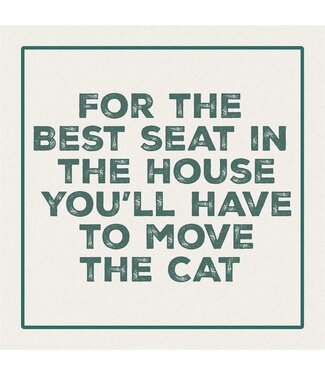 Carson Home & Gift Coaster 4" Sq Move The Cat