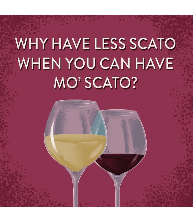 Coaster 4" Sq Moscato Wine