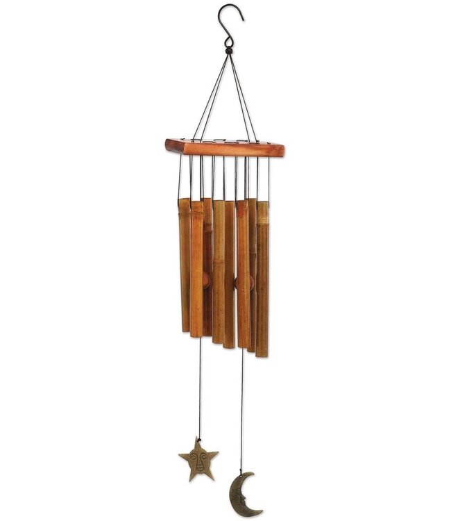 Windchime 27" Moon & Star