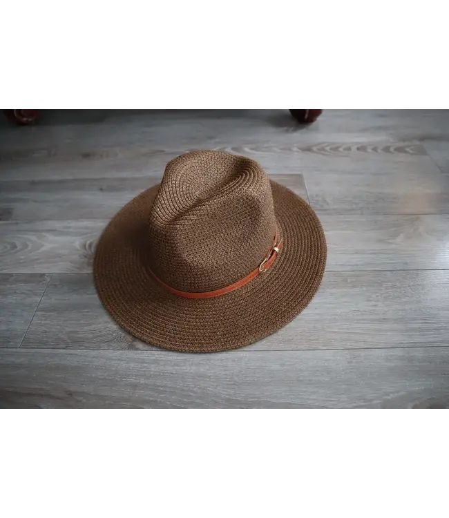 Short Brim Panama Fedora Straw Hat