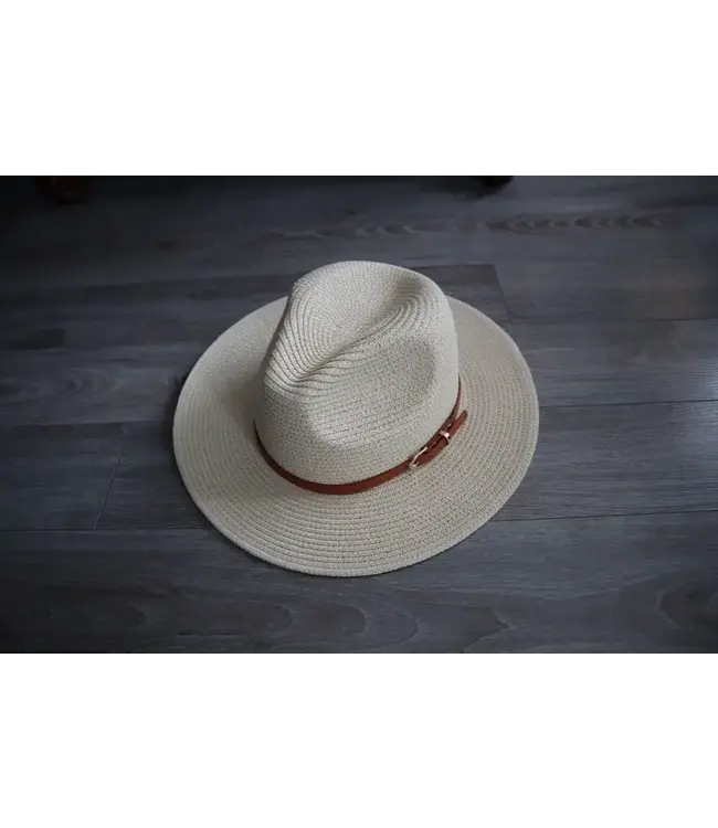 Short Brim Panama Fedora Straw Hat