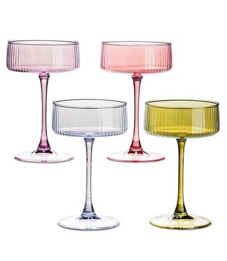 Abbott Collection Tight Optic Cocktail Coupe with Lustre