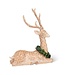 Laying Deer with Wreath