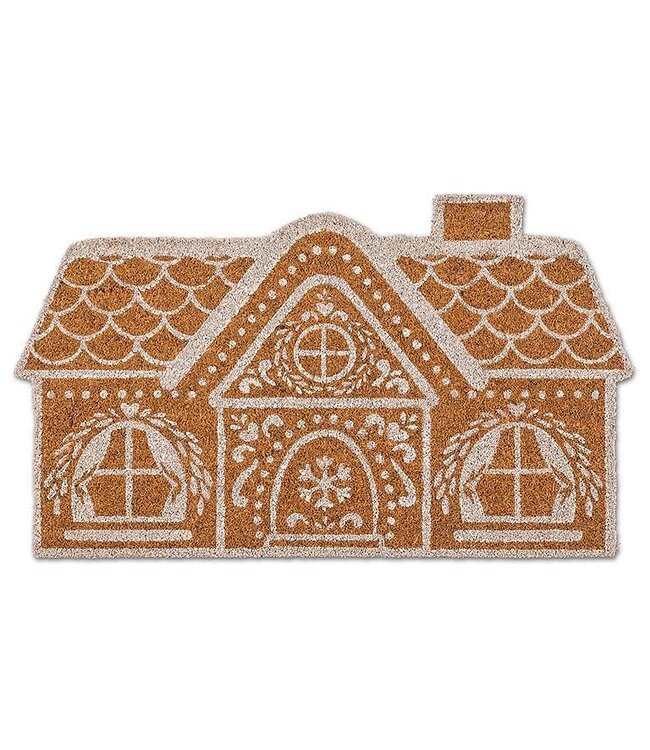 Gingerbread House Shaped Doormat