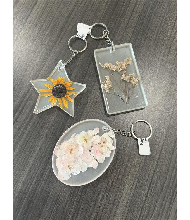 Preserved Floral Keychain
