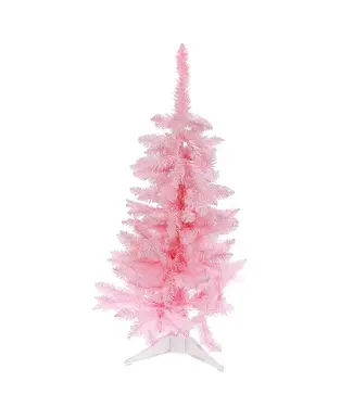 IH Casa Decor 3' Spruce Pink Xmas Tree Pvc 120 Normal Tips W/Plastic Stand