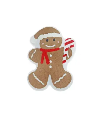 IH Casa Decor Cotton Embroidered Cushion (Gingerbread)