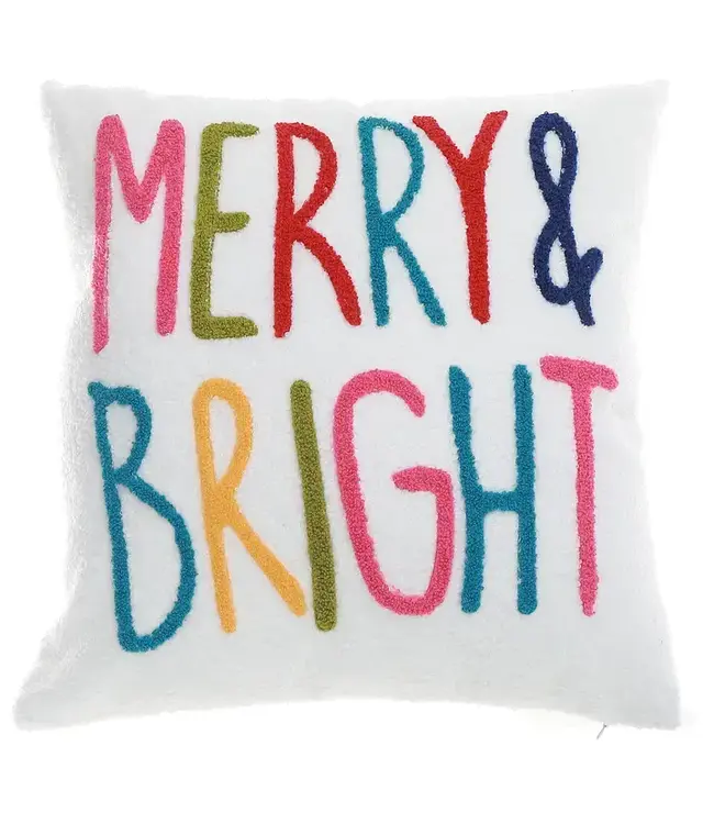 Polyester Embroidered Cushion (Merry & Bright)