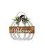 Wooden Cut Out Pumpkin Hanger (Welcome)