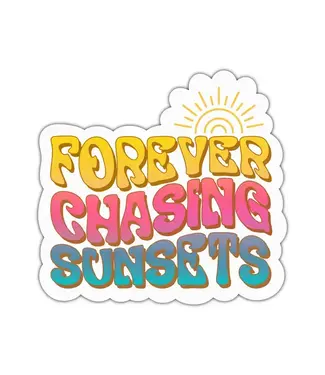 Moonlit Creations Forever Chasing Sunsets Vinyl Sticker
