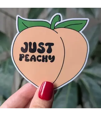 Moonlit Creations Just Peachy Vinyl Sticker