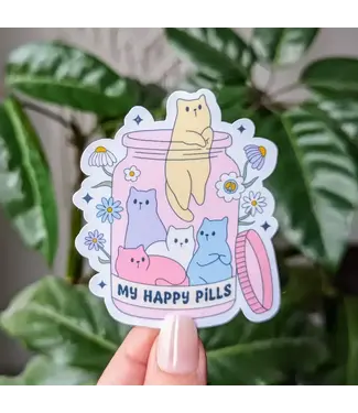 Moonlit Creations My Happy Pills Vinyl Sticker
