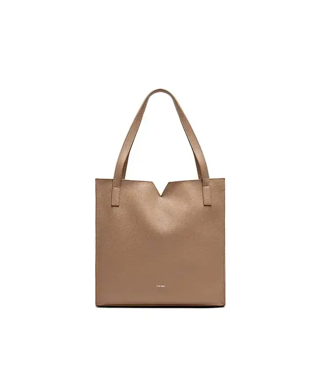 Alicia II - Recycled Vegan Tote - Latte Pebbled