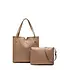 Alicia II - Recycled Vegan Tote - Latte Pebbled