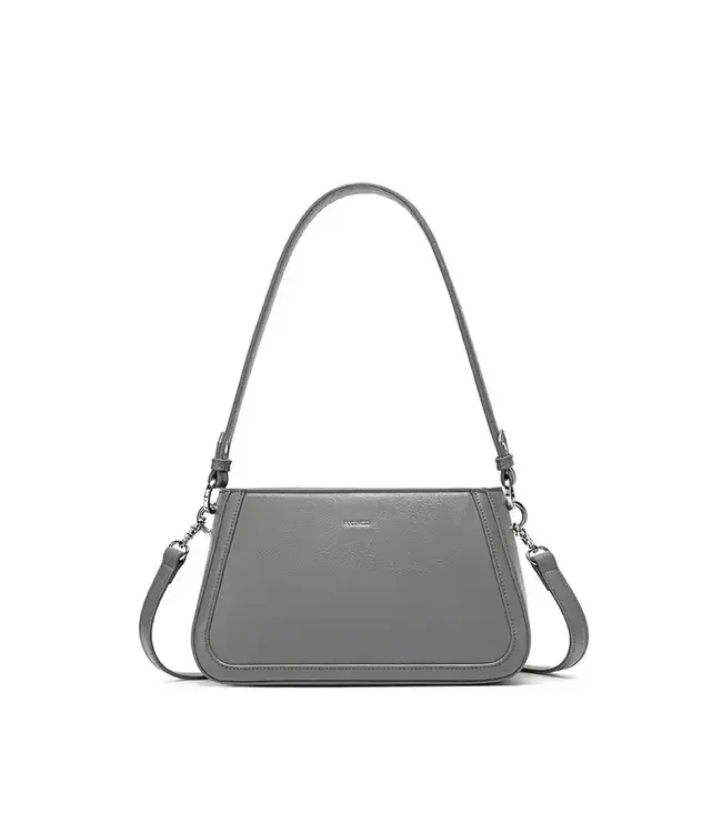 Eleanor - Recycled Vegan Shoulder Bag - Grey