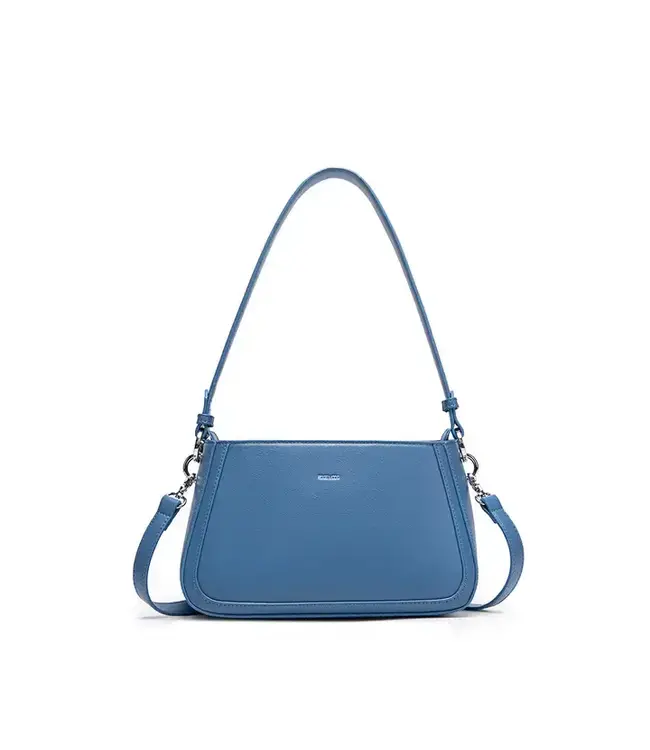 Eleanor - Recycled Vegan Shoulder Bag - Muted Blue