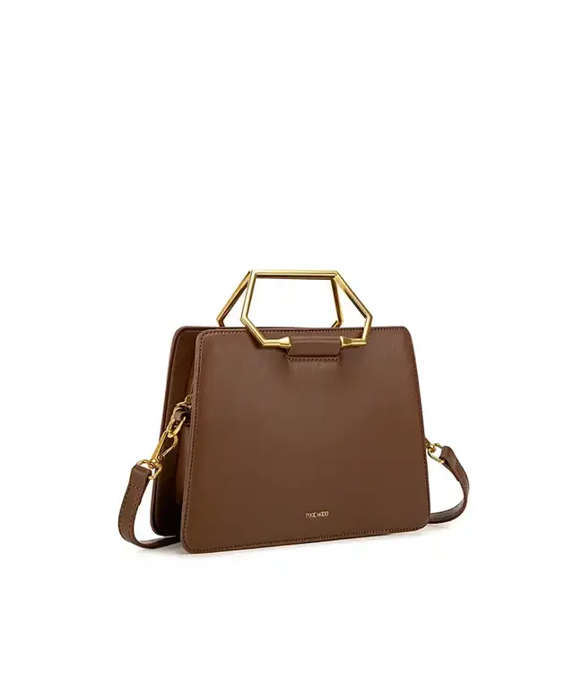 Geo - Recycled Vegan Mini Tote - Espresso