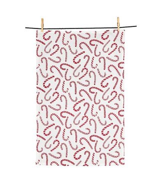 Abbott Collection Candy Canes Kitchen Towel