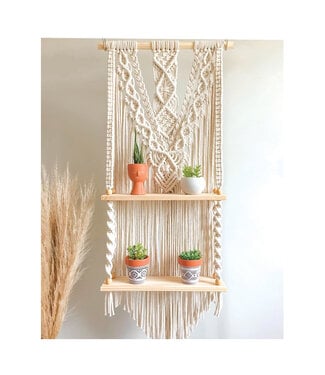2-Tier  Woven Hanging Tables