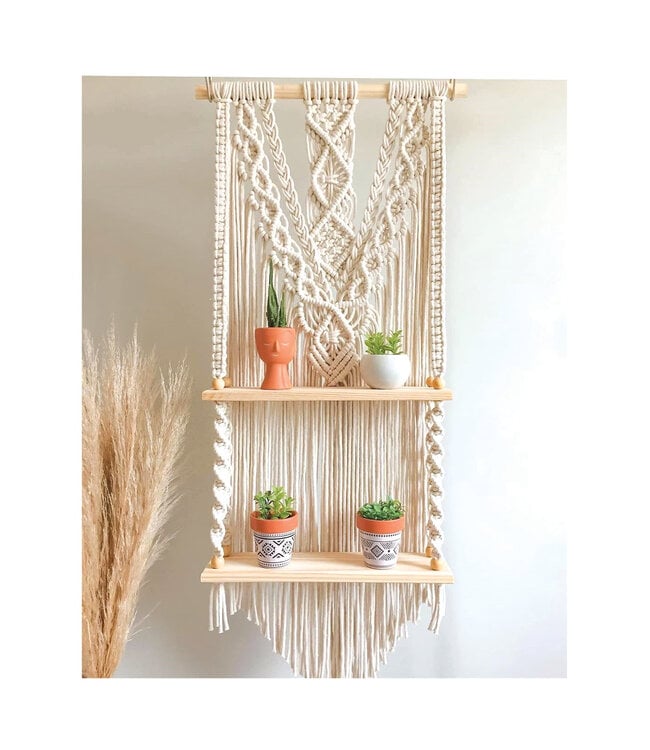 2-Tier  Woven Hanging Tables
