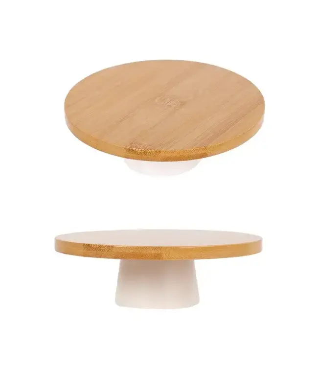 Bamboo/Ceramic Footed platter