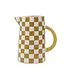 Checkered Ceramic Pitcher/Vase