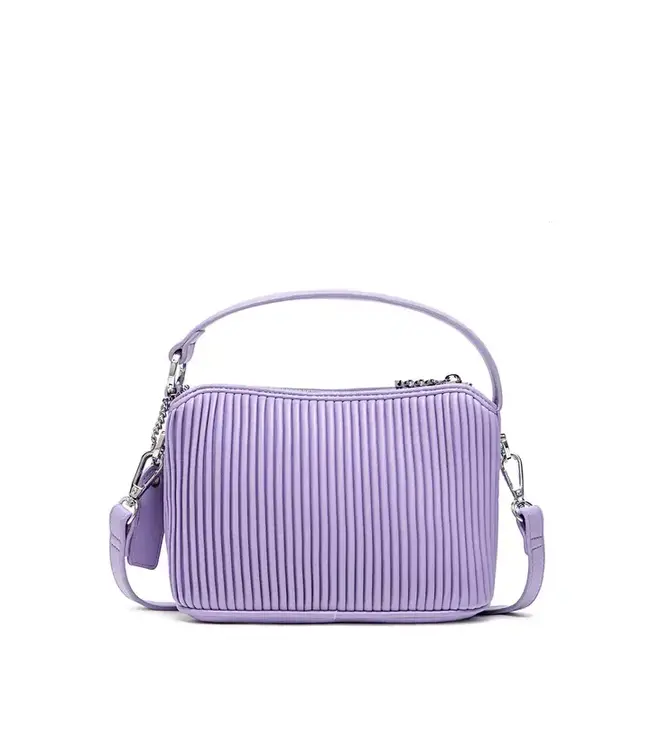 Ella Crossbody - Recycled Vegan Bag - Lavender Pleated