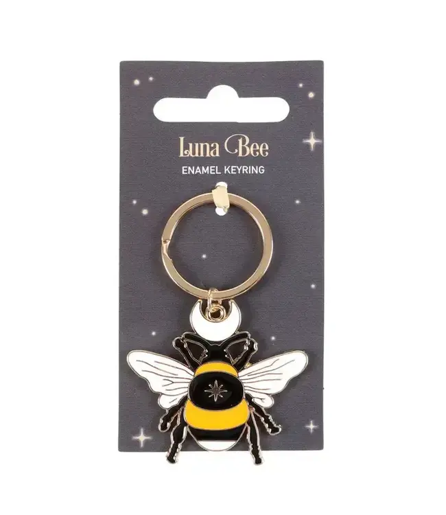 Forest Bee Enamel Keyring