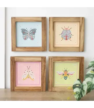 Something Different Wholesale Floral Bug Framed Wall Art Print