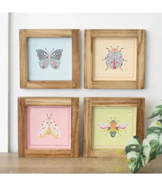 Floral Bug Framed Wall Art Print