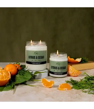 Market Candle Company Citrus & Cedar Soy Fall Candle