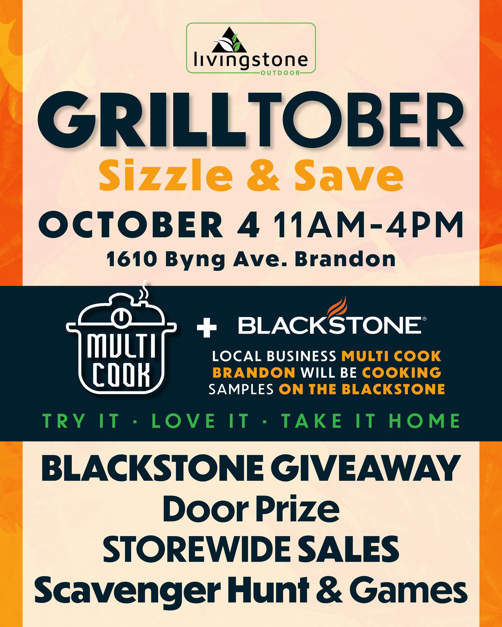 Grilltober Sizzle & Save Blackstone Demo Event with Multi Cook Brandon