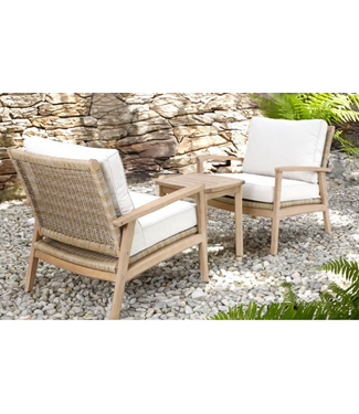 My Patio Sasha 3Pc Eucalyptus Wood Chat Set