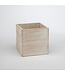 Whitewash 5"H × 5"SQ Wood Cube w/Liner