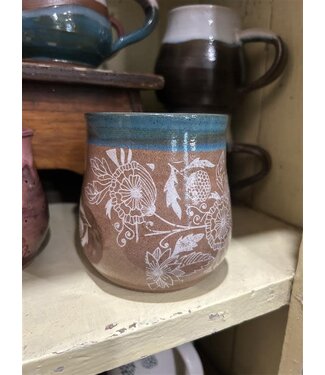 Crafty Inagoodway (C) Handcrafted Floral Tumbler